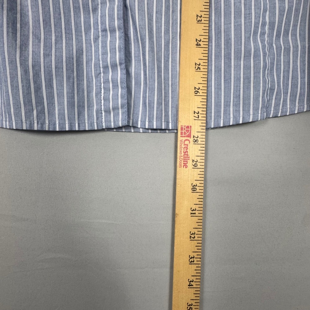 Riders by Lee Button Up Shirt Womens 3X Blue White Striped Excellent 3/4 Sleeve - Picture 9 of 10